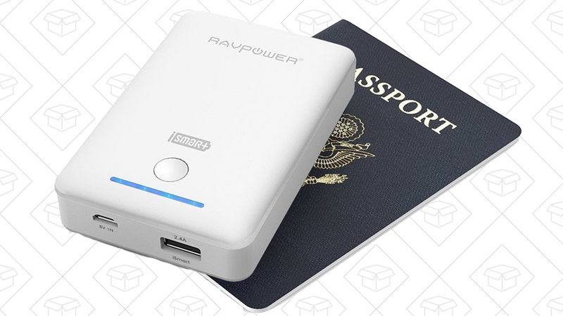 RAVPower 10050mAh Portable Charger, $10 with code J6ZPIJVE